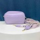 Purple Simplicity Letter Zipper Bags
