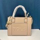 Khaki Simplicity Letter Patchwork Bags