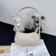 Cream White Street Simplicity Letter Patchwork Bags