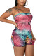 Pink Fashion Casual Print Slip Rompers