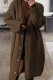 Coffee Casual Solid Cardigan Outerwear