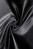 Black Sexy Casual Solid Backless Halter Tops