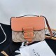 Orange Khaki Street Simplicity Letter Patchwork Bags