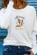 White Casual Print Patchwork O Neck Tops
