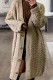 Khaki Casual Solid Cardigan Outerwear