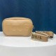 Khaki Simplicity Letter Zipper Bags