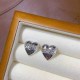 Silver Simplicity Letter Patchwork Earrings