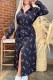 Black Casual Print Letter With Belt Turndown Collar Shirt Dress Dresses