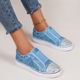 Purple Casual Patchwork Contrast Round Comfortable Out Door Flats Shoes