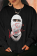 Black Street Daily Print Patchwork O Neck Tops