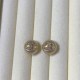 Champagne Simplicity Letter Patchwork Pearl Earrings