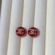 Red Simplicity Letter Patchwork Pearl Earrings