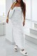 White Sexy Solid Backless Strapless Long Dress Dresses