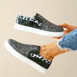 Black Casual Patchwork Round Comfortable Out Door Flats Shoes