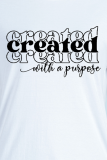 White Street Daily Print Patchwork O Neck T-Shirts