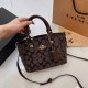 Coffee Elegant Letter Patchwork Bags
