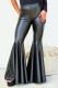 Black Casual Solid Patchwork Skinny High Waist Speaker Solid Color Trousers