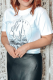 White Street Daily Print Patchwork O Neck T-Shirts