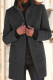 Black Casual Solid Cardigan Mandarin Collar Outerwear