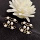 Black And White Elegant Letter Patchwork Earrings