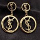 Gold Elegant Simplicity Letter Patchwork Earrings