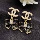 Black Sweet Letter Patchwork Earrings