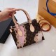 Coffee Street Letter Patchwork Bags(Without Box)