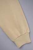 Pink Casual Solid Basic O Neck Long Sleeve Two Pieces