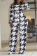 Black Casual Daily Simplicity Mixed Printing Printing O Neck Long Sleeve Two Pieces