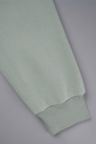 Pink Casual Solid Basic O Neck Long Sleeve Two Pieces