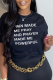 Black Casual Daily Print Patchwork Letter O Neck T-Shirts