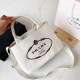 White Casual Letter Patchwork Bags