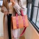 Earth Yellow Street Simplicity Letter Patchwork Bags