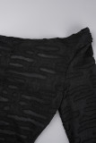 Black Sexy Casual Solid Backless Off the Shoulder Long Sleeve Dresses