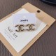 Black Gold Simplicity Letter Patchwork Rhinestone Earrings
