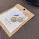 White Elegant Simplicity Letter Patchwork Rhinestone Earrings