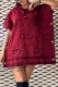 Red Sexy Street Print Letter Hooded Collar Straight Dresses