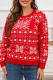 Red Casual Basic O Neck Tops