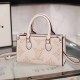 Cream White Street Simplicity Letter Patchwork Bags