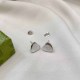 Silver Simplicity Letter Patchwork Earrings
