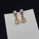 Gold Street Simplicity Letter Chains Earrings