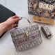 Grey Celebrities Elegant Letter Patchwork Zipper Bags(Without Box)