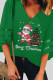 Green Casual Print Patchwork Mesh V Neck T-Shirts