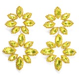 Colour Casual Party Patchwork Rhinestone Earrings