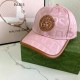 Pink Street Figure Letter Patchwork Hat