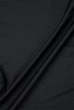 Green Sexy Casual Solid Hollowed Out Backless Off the Shoulder Long Sleeve Dresses