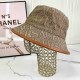 Khaki Street Simplicity Letter Patchwork Hat