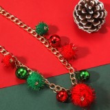 Red Green Casual Patchwork Necklaces
