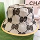 Khaki Street Simplicity Letter Patchwork Hat