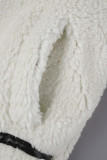 Milky Casual Solid Patchwork Cardigan Turndown Collar Outerwear